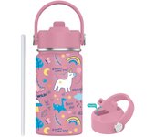 PORCHEDDU Botella Termo de Agua para Niños de Acero Inoxidable 350ml (20 Diseños) mantiene El Frio y el color- Térmica Reutilizable | Sin BPA | Keeps 24H Frio / 12H Caliente | Termo y Hermética - Doble Pantalla a Prueba de Fugas (TK350 1099 F6 D7)