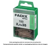 CAJA M 100 unid. CLAVO DE ACERO PARA RODAPIE 2,0x35mm FADIX
