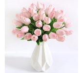 5/10 Pieces Artificial Flowers Tulip Bouquet Pe Fake Flowers Wedding Garden Decoration Outdoor Home Garden Bouquet Vase Decor