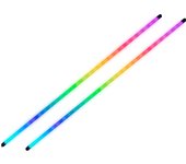 Mars Gaming MLT-TWO, 2x Tiras LED NEON ARGB 400mm, 5V 3 Pin Compatibles con Hubs y MB ARGB, Kit Tiras LED Flexibles para PC con Múltiples Posibilidades, Montaje Rápido y Sencillo Plug-and-Play