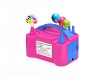 Bomba de aire eléctrica para globos de color rojo rosa, bomba de aire de doble orificio.