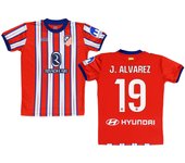 Camiseta Adulto Atlético de Madrid Temporada 24/25 Réplica Oficial - Julián Álvarez, Griezmann, Sin Dorsal - Primera Equipación