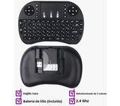 RGB Mini Keyboard Bluetooth 5.0 Keyboard 2.4G Wireless Keyboard Dual-mode Rechargeable Keyboard with Touchpad for Android TV Box