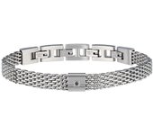 BREIL Colección BLACK DIAMOND, Pulsera Hombre en Acero, Ideas de Regalos para Hombre
