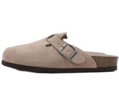 Zuecos Genuins Riva Velour para mujer en color beige