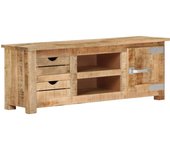 Mueble TV combinadoMueble para TV de madera maciza de mango rugosa 110x30x40 cm