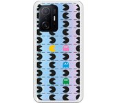 Funda compatible con Xiaomi Mi 11T (5G)   / 11T Pro (5G)  - Patron Comecocos Negros Clear