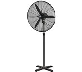 Ventilador pie ø 70 x195 cm. negro 190 w. oscilación automatica, altura regulable, cabezal inclinable, base estable 60x60 cm.