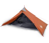 vidaXL Tienda de campaña tipi para 1 persona impermeable naranja