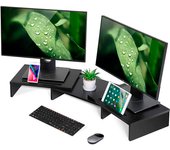 Phoenix Technologies Soporte Elevador Monitor Portátil Madera Oficina 2 Alturas Organizador Cables