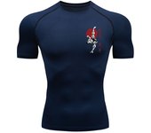 Baki Print Compression Shirts for Men Athletic Quick Dry Tshirts Tees Tops Gym Workout Fitness Undershirts Baselayers Rash Guard