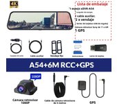 E-ACE 10” 4K Car Dvr Mirror Wireless Carplay & Android Auto Dashcam Video Recorder 1080P Rear View Camera GPS WIFI