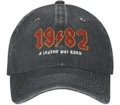 Vintage Washed Cotton 1982 Baseball Cap For Boy Girl Hat Snapback 40th Birthday Rock Gift Casquette Gorras