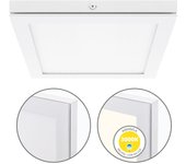 TOLSTOI Placa de superficie 22,5x22,5 18W LED 1080lm 3000K 120° C.22,5xAn.22,5xAl2,3cm Blanco