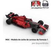Technical 2021 F1 Formula 1 Racing Car MOD F488 GTE "AF Corse #51" MOC Building Blocks Model High Difficulty Assembled Brick Toy