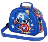 Capitán América Punch-Bolsa Portamerienda 3D, Azul