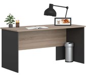 Mesa de Escritorio Oficina Nibis Industrial Color Roble Sonoma y Gris Antracita 160 cm