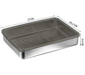 304 Stainless Steel Food Storage Tray Fresh-keeping Box with Sealed Lid Sausage Fruit Dish Frozen food Organizers Food Container