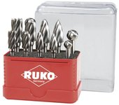 Ruko-116103A-Juego de 10 fresas de metal duro para aluminio con vástago de 6 mm