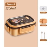 1200ML Double Layer Lunch Box Portable Compartment Salah Fruit Food Box Microwave Lunch Fork and Spoon Picnic Fresh Box