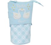 Estuche Cubilete Glow Lab Cisnes Azul claro 8 x 19 x 6 cm