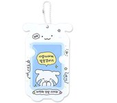 1Pcs Cute Photocard Holder Keychain, Photo Frame ID Badge Holder PVC Cartoon Animal Photo Card Holder