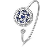 Crystal Aromatherapy Bracelet Bangle Diffuser Jewelry Tree of Life Perfume Oils Diffuser Aroma Diffuser Lockets Woman Bracelet