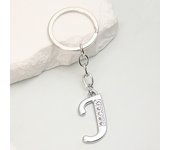 Simple A-Z 26 Letter Pendant Keychain English Alphabet Keyring For Friend Good Gift Holder Handbag Car Jewelry