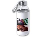 MERCHANDMANIA BIDON DE 420 ML CON FUNDA DE NEOPRENO shanks vs mihawk younkou shichibukai one piece tapon seguridad