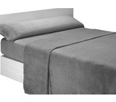 SABANALIA - Juego de sábana liso de coralina - Máximo confort y protección contra el frío - 240 grs/m² - 100 % Microfibra de Poliéster