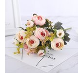 30CM Artificial Roses European Silk Tea Pod Wedding Holiday Party Bridal Decoration Home Vase Flower Arrangement Accessories