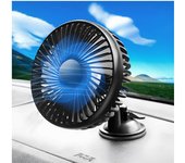 Ventilador de coche con 3 velocidades ajustables 360 °, Silencioso y portátil, ideal para Verano, para Coche y SUV (Sucker)