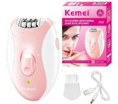 Kemei Rechargeable Women Epilator Electric Facial Body Hair Remover Bikini Trimmer Rotary Female Epilator For Face Leg With