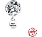 Fit Original Pandora Charm Bracelet DIY Jewelry 925 Sterling Silver Love Travel Flower Lipstick Family Friend Pendant Fine Beads