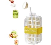 Cubitera con pajita, molde para cubitos de hielo con forma de tetera, fácil de abrir y gran capacidad, moldes de silicona para bebidas, café y fiestas (verde, 500 ml)