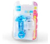 Mam Clip It! & Cover Azul Ref. S182 - Adaptable a Diferentes Chupetes - Diseño Divertido y Seguro