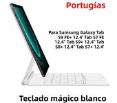 Smart Folio for Samsung Galaxy Tab S9 S8 S7 FE Plus 12.4 for Tab S9 FE+ S9+ S8+ S7+ 12.4" TouchPad Backlight Magic Keyboard Case