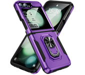 Plastic Hard Shell Ring Holder Phone Case for Samsung Galaxy Z Flip 6 5 4 Flip6 Flip5 Flip4 5G Shockproof Protective Cover