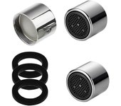 Torneira de filtro de 3 Peças, ar de torneira de substituição M22 de Aço inoxidável, filtro torneira de Cozinha 22 mm com 3 juntas, torneira de Rosca interior de AR, adaptador de Economia de