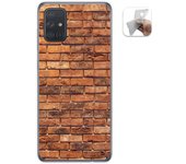 Tumundosmartphone Funda Gel Tpu para Samsung Galaxy A71 diseño Ladrillo 04 Dibujos
