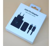 Cargador Carga Rapida de 45W con Cable Type-C de 5A 1M, Negro, Adaptador USB C 45W PD para Samsung S23 Ultra/S23+/S23/S22 Ultra/S22+/S22/S21/S20/Note 20/Note 10,Galaxy Tab S8/S7 etc.