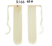 Synthetic Long Straight Wrap Around Clip In Ponytail Hair Extension For Women 22inch Heat Reistan Pony Tail Fake Hair budabuda