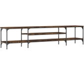 vidaXL Mueble TV madera ingeniería hierro 201x35x45 cm, Mueble de Salon, Mueble TV, Mueble TV salon, Mesa de TV, Mueble tele