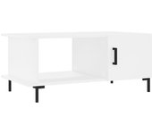 vidaXL Mesa de centro madera contrachapada 90x50x40 cm Blanco, Negro, Blanco brillante Mesita de Salón o Comedor o Auxiliar Mesa de Café Meuble Salón