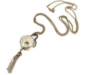 Retro Round Ball Quartz Fob Pocket Watch Tassel Sweater Necklace Chain Jewelry Gifts