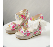 Sandalias de tacón para mujer, zapatos elegantes con plataforma y cuña de diseñador, de lujo, cómodos, a la moda, para verano