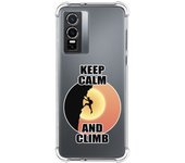 Funda Silicona Antigolpes para Vivo Y76 5G diseño Hombre Escalada Dibujos