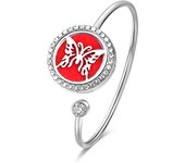 Crystal Aromatherapy Bracelet Bangle Diffuser Jewelry Tree of Life Perfume Oils Diffuser Aroma Diffuser Lockets Woman Bracelet