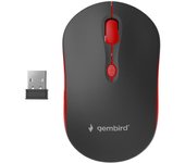 RATON OPTICO INALAMBRICO GEMBIRD  NEGRO/ROJO