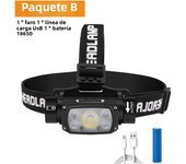 Headlamp USB Powerful LED Rechargeable 3 Modes Induction Headlight By 18650 Battery XHP50 Flashlight for Night Outdoors Camping